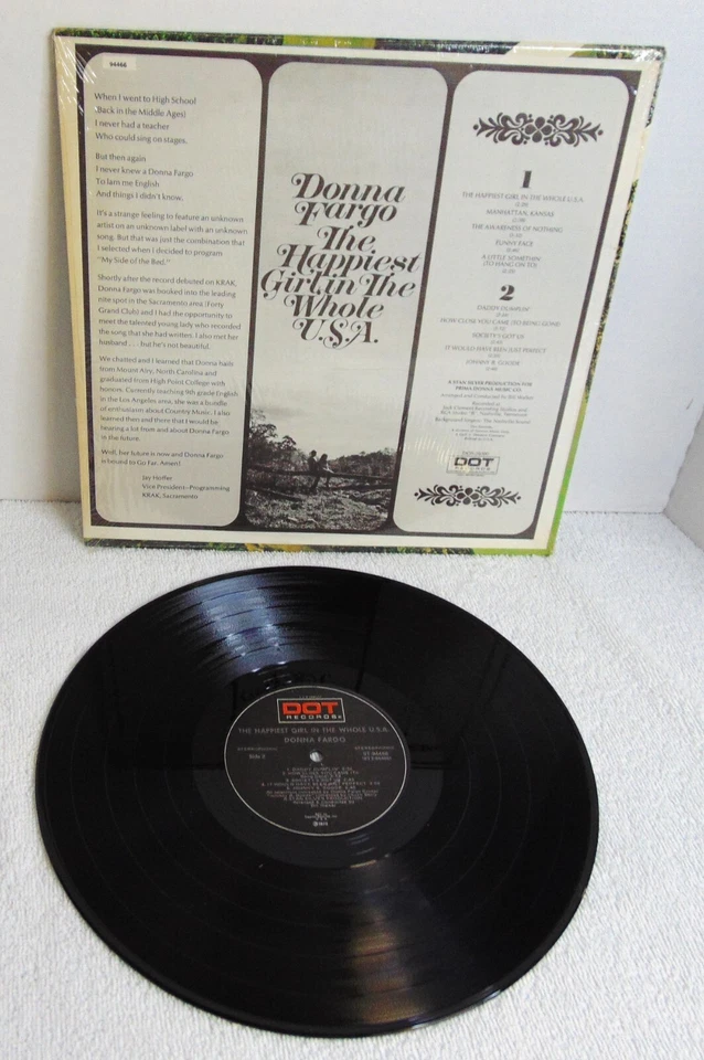 Donna Fargo The Happiest Girl In The Whole U.S.A. Dot Records Country Vinyl LP Foto 2 de 4