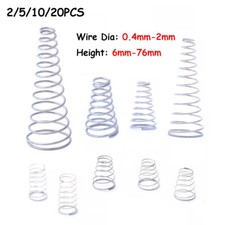 Wire Dia 0.4mm-2mm Conical Cone Compression Spring Pressure Spring Height 6-76mm