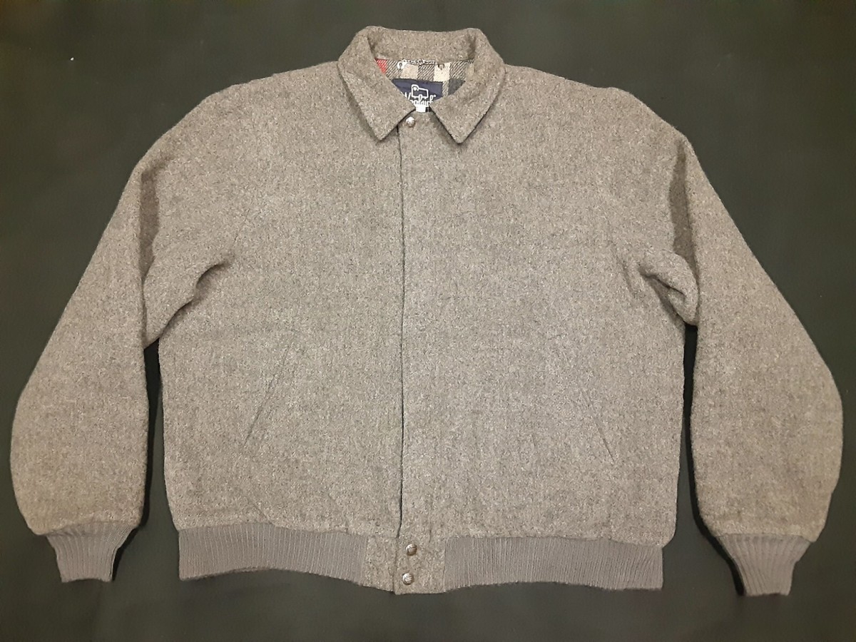 VTG 80s 90s Woolrich Zip Up Flannel Lined Wool Bomber Jacket VTG 80s 90s Woolrich Zip Up Flannel Lined Wool Bomber Jacket
