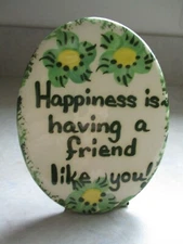 Vintage Happiness Is Having A Friend Like You Ceramic Judy House China Craft Inc