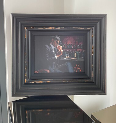 FABIAN PEREZ Limited Edition Print 'Man Lighting Cigarette ' Gallery Frame  + COA