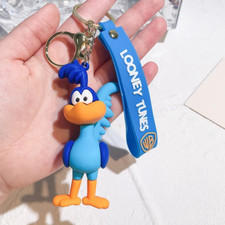 Hot 3D Looney Tunes Road Runner Keyring Keychain Pendant Bag Backpack Car Keys