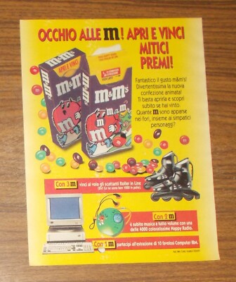 Seltene Werbung M&M's Boxen Happy Music Player IBM Computer Promo 1997