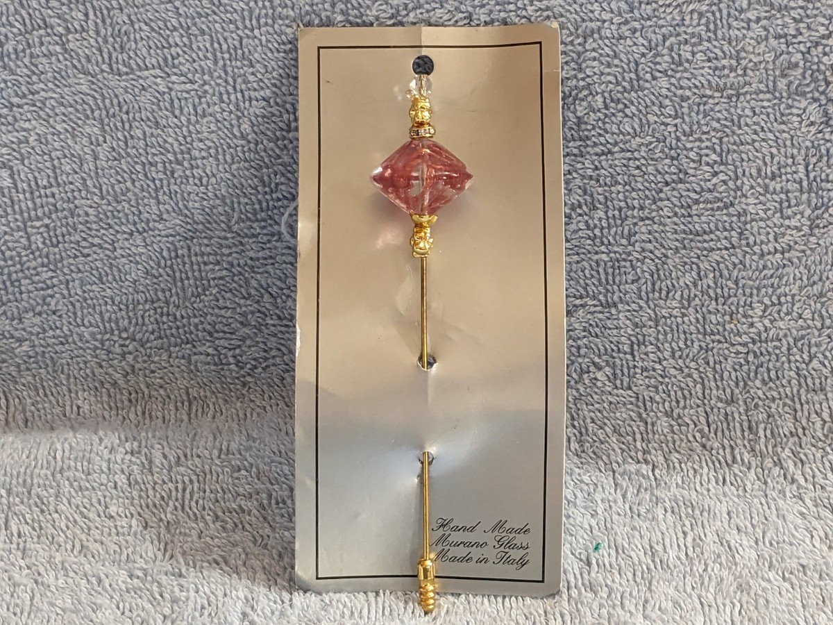 Murano Art Glass Hand Made Bead Hat Pin Hatpin Lot Murano Glass Hatpin - Etsy main image 3
