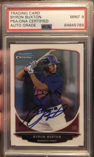 2013 Bowman Chrome Prospect 1st Bowman Rookie Byron Buxton Auto PSA 9