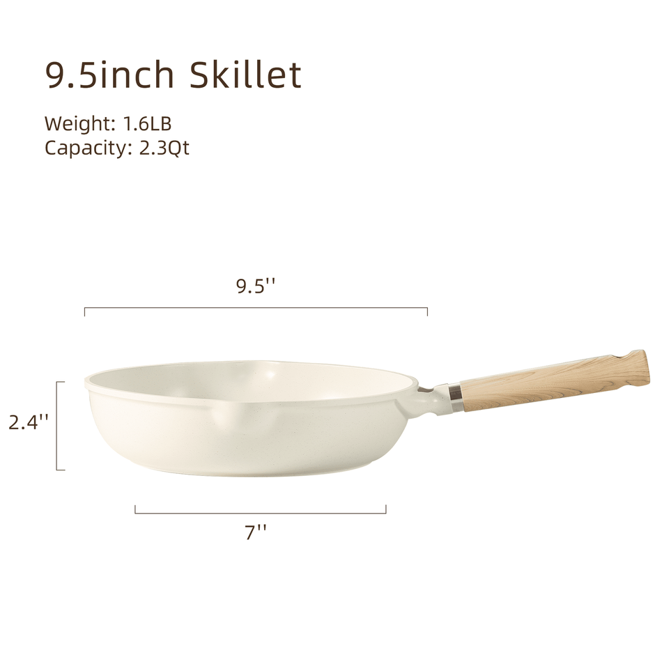Bon Appétit Collection 9.5inch Nonstick SkilletWhite eBay