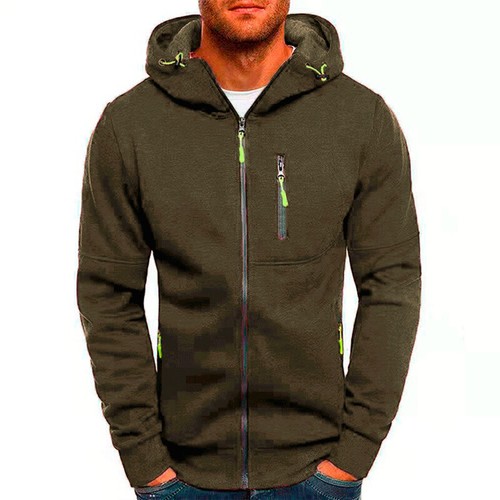 Mens Zip Up Hoodie Winter Sweatshirt Fleece Sherpa Warm Jacket Heavyweight ^ - Picture 12 of 18