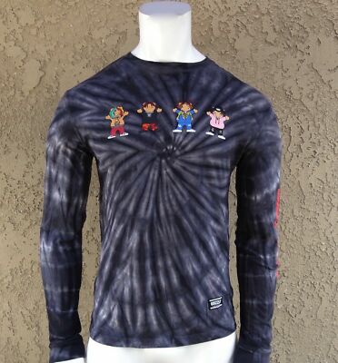 New Grizzly Griptape Lil Talk Mens L/S Rapper Tie Dye T Shirt RDAM-144