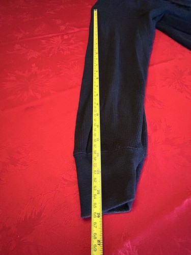 Mecca Men's USA 2XL Black Thermal Long sleeve Shirt Pocket Logo - Picture 8 of 8