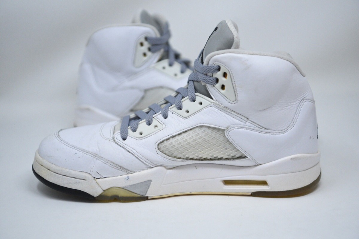 Nike Air Jordan 5 Retro 'Metallic White' 2015 136027-130 Mens 10.5