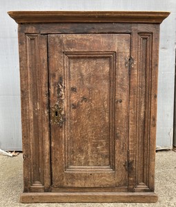 Wandschrank massiv Eiche Holz Barock Vintage Antik 75 hoch 60 breit 40