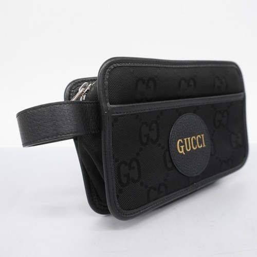 4Sd3294 Gucci Clutch Bag Off The Grid 627475 Nylon Black Silver