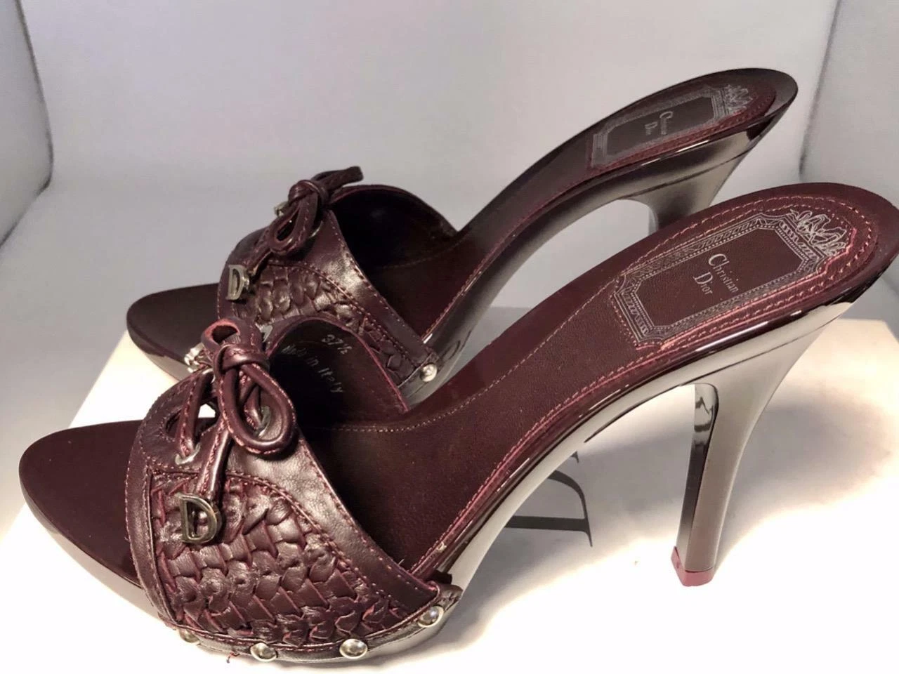 Sandales Christian Dior Amethyste Soft LADYDIOR authentiques sabots taille 37,5/7
