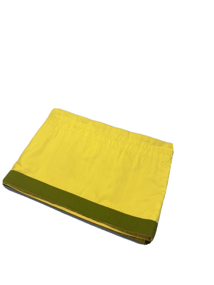 1 Vintage Wide Custom Handmade Valance Curtain Luxury Yellow Green Retro Bright - Image 2 of 4