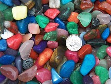 500 Carat Lots of Size 3 Tumbled Polished Gemstones  A FREE Faceted Gemstone