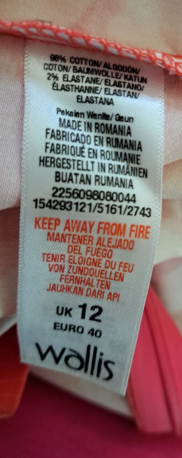 Wallis Pink Orange Floral Sleeveless Fitted Pencil Dress Size 12 eBay