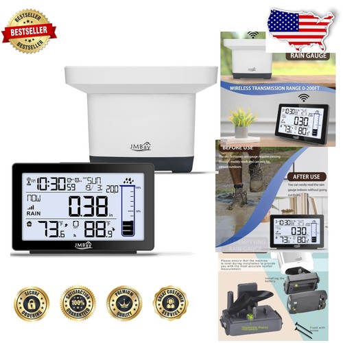 Multi-Functional Digital Rain Meter with Self-Cleaning & 8 Measurement Options