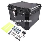 Schwarz 55L Motorrad Top Box Tail Case Wasserdicht, große Kapazität & Sicherheit