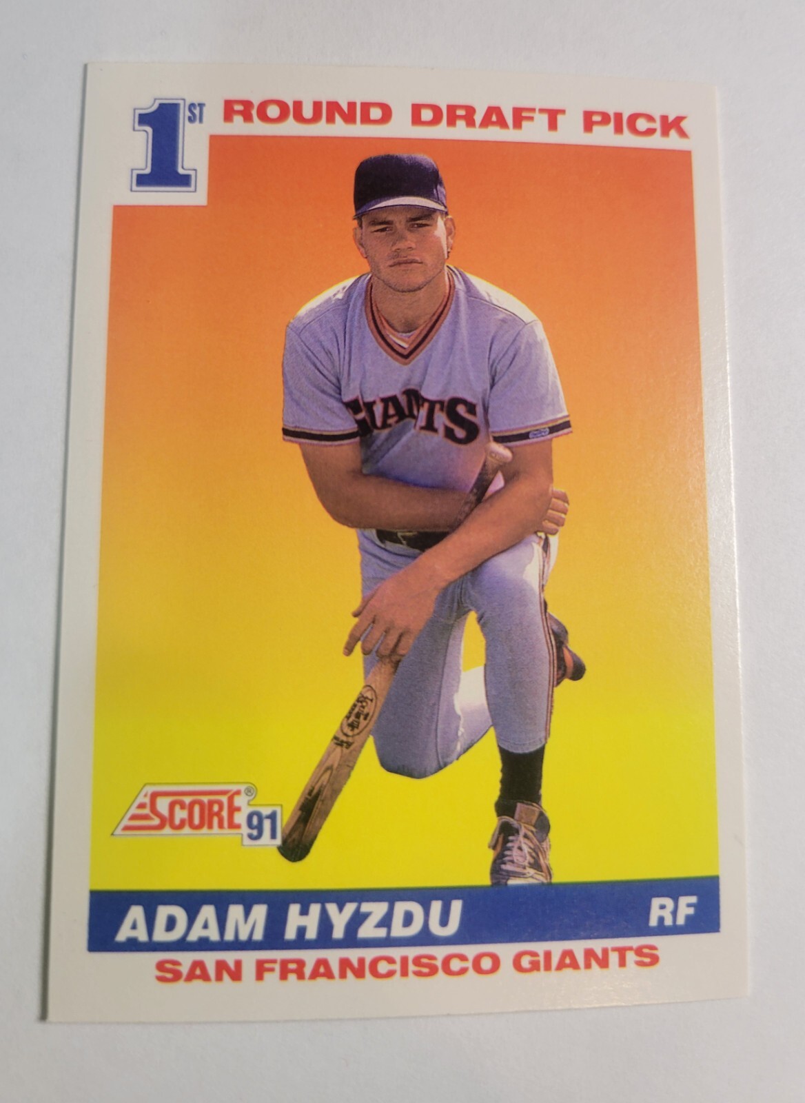 1991 Score Adam Hyzdu #388 Giants Baseball Card Right Fielder