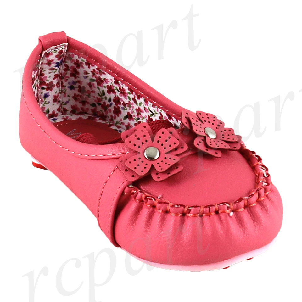 Nuevo Zapatos Bebé Sin Cordones Cómodos Elásticos Material Sintético Rosa Flor Niñas  Foto 3 de 4
