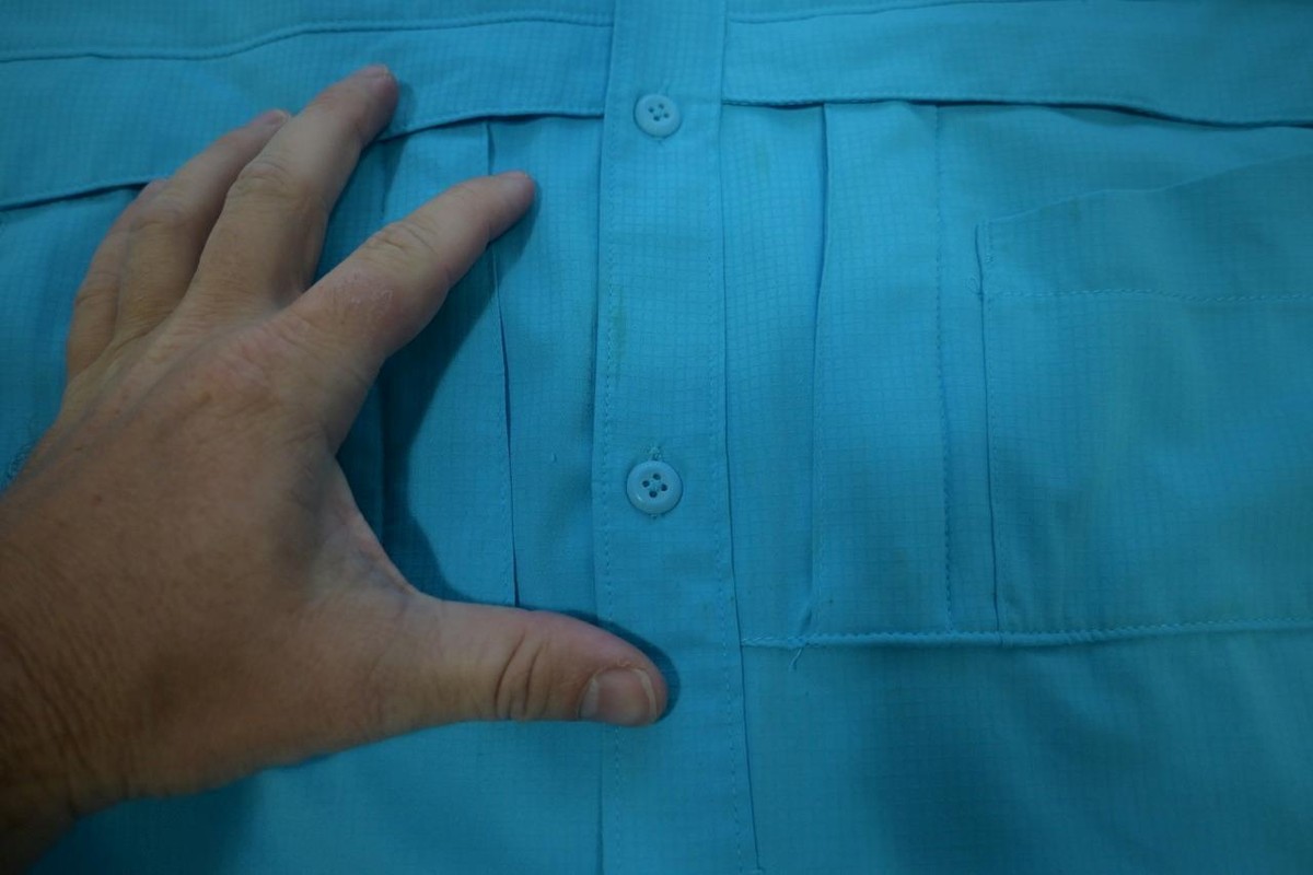 Chemise De Pêche Columbia PFG Omni-Shade - Bleu, Taille L (Homme) - Manches Courtes
