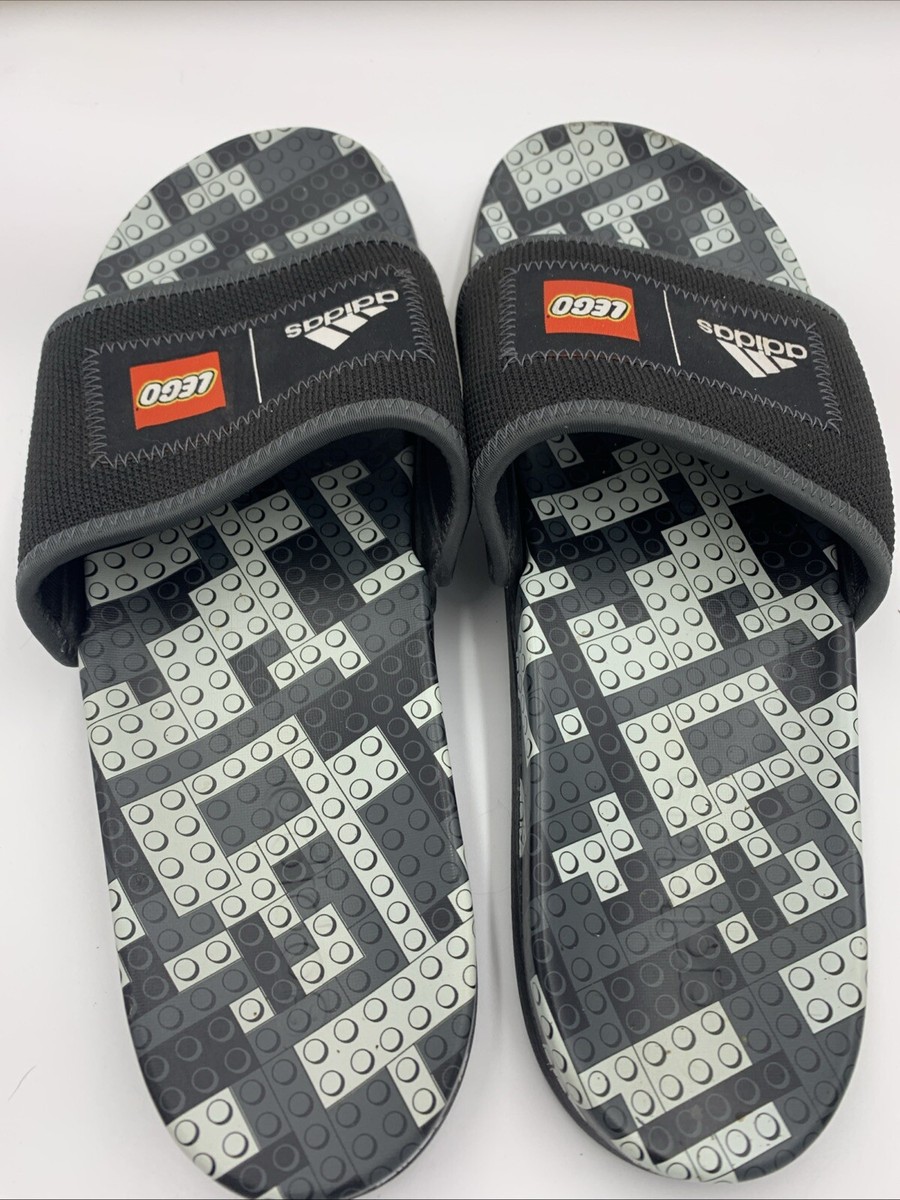 Adidas Adilette Comfort X ® Slides Black Men\'s Size 12 EUC Flip Flops M1 adidas Adilette Comfort x LEGO® SlidesCore Black M 6 / W  main image 4