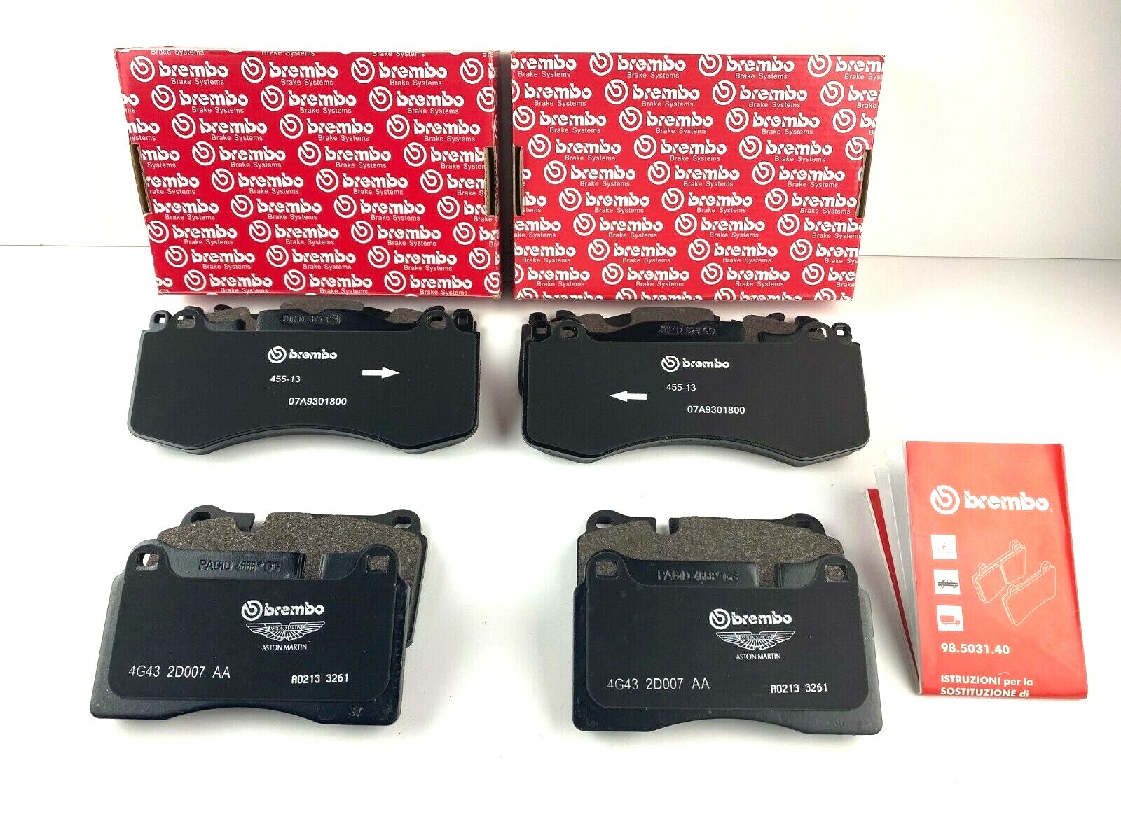 🚚 Aston Martin Rapide & V8 Vantage Front & Rear Brake Pads