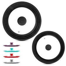 Modern Innovations Universal Lids (Set of 2) Fits 7 to 12-Inch Cookware,  