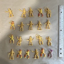Vintage Plastic Cowboys - Lot Of 21  maybe Marx 