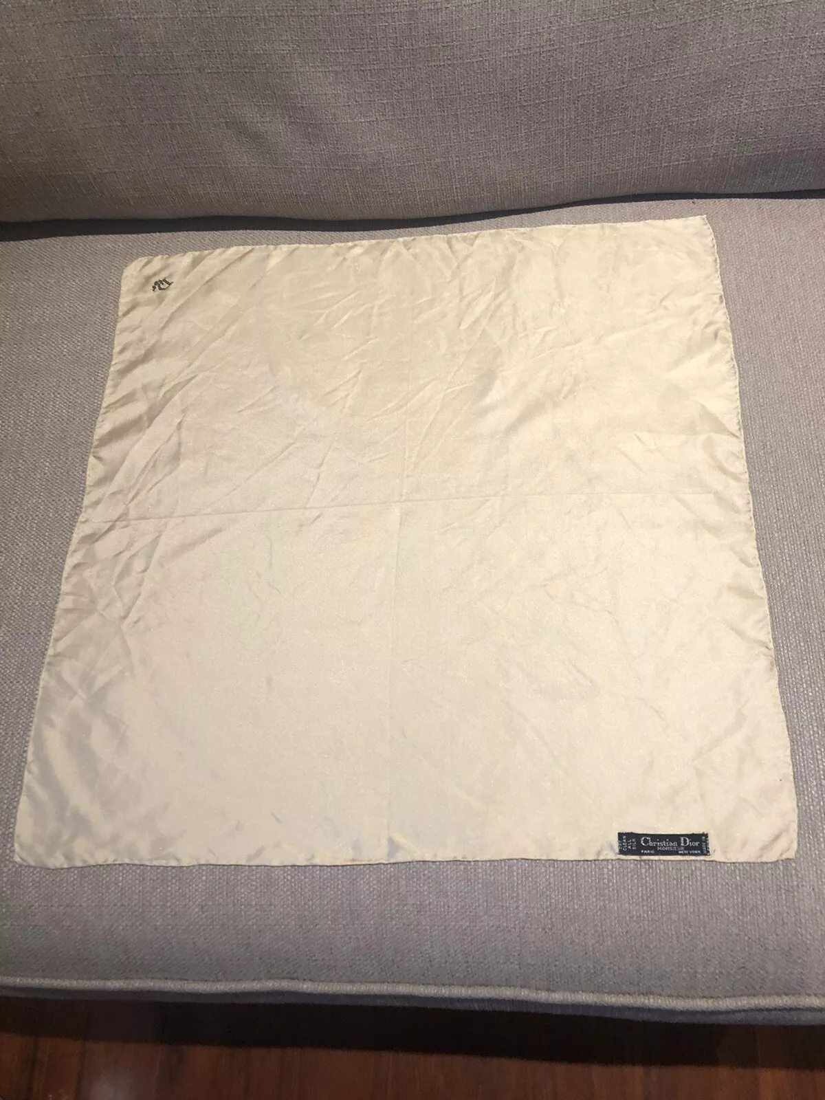 Foulard vintage Christian Dior Monsi% soie roulé main
