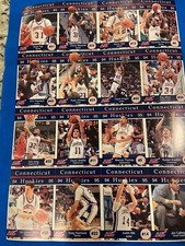 1994-95 BASKETBALL TEAM SET FIRST FIDELITY UNCUT SHEET 10” x 14”
