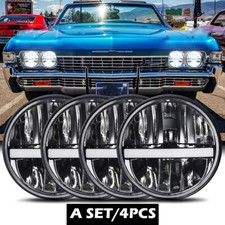 4x For Chevy Impala For Bel Air Dot 5 34 5.75inch Led Headlights Hilo Drl