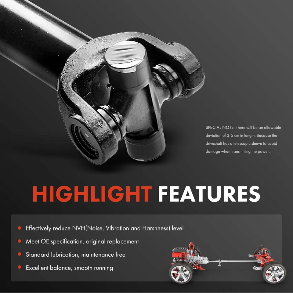 Conjunto de eje de transmisión delantero para Ford F-350 1985-1994 E5TZ4A376C Foto 4 de 4