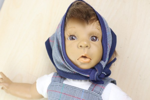 Art Marca Spain Expressions Doll with Dungarees Cap and Shirt 14 Inches Tall VGC - Picture 2 of 10