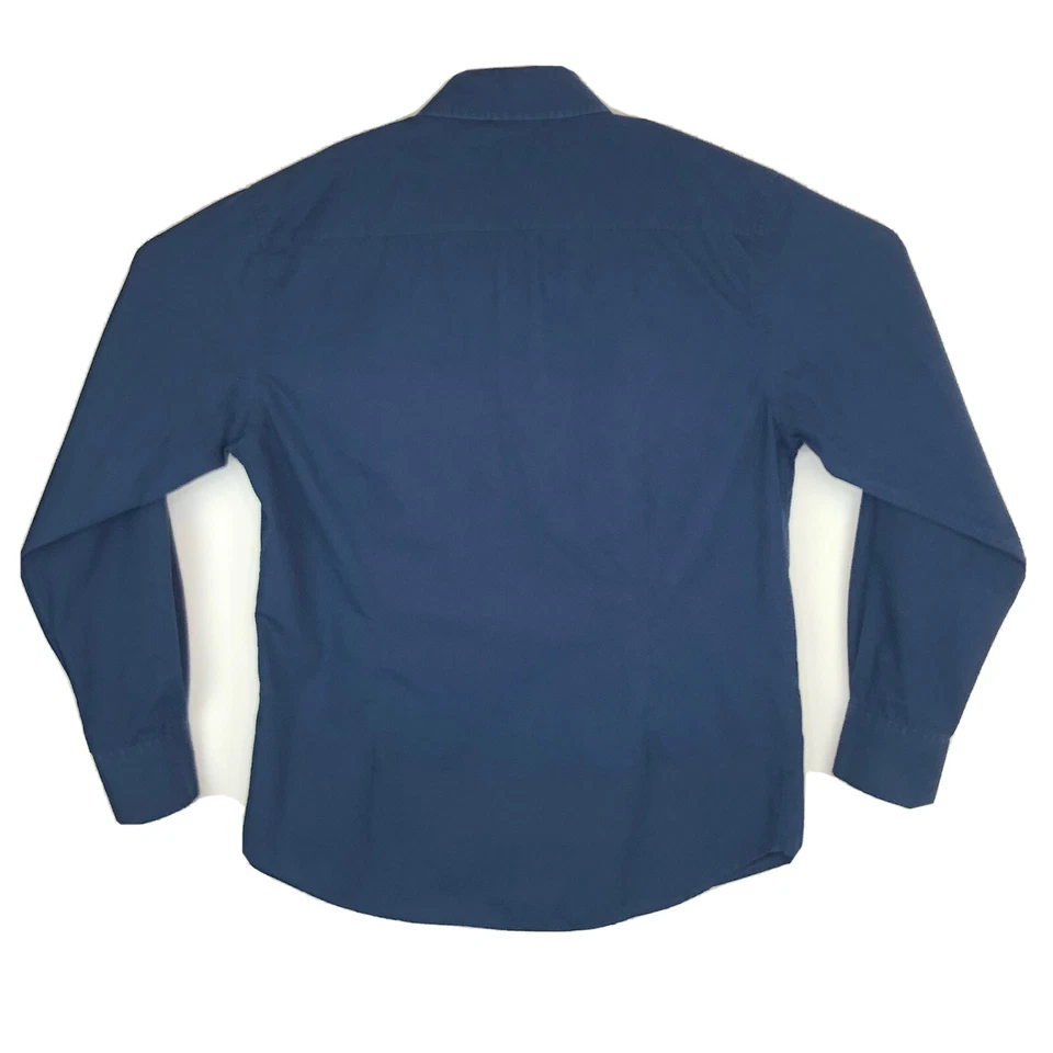 Sovereign Code Men’s Button Up Shirt Size Medium Casual Long Sleeve Navy Blue - Image 2 of 4