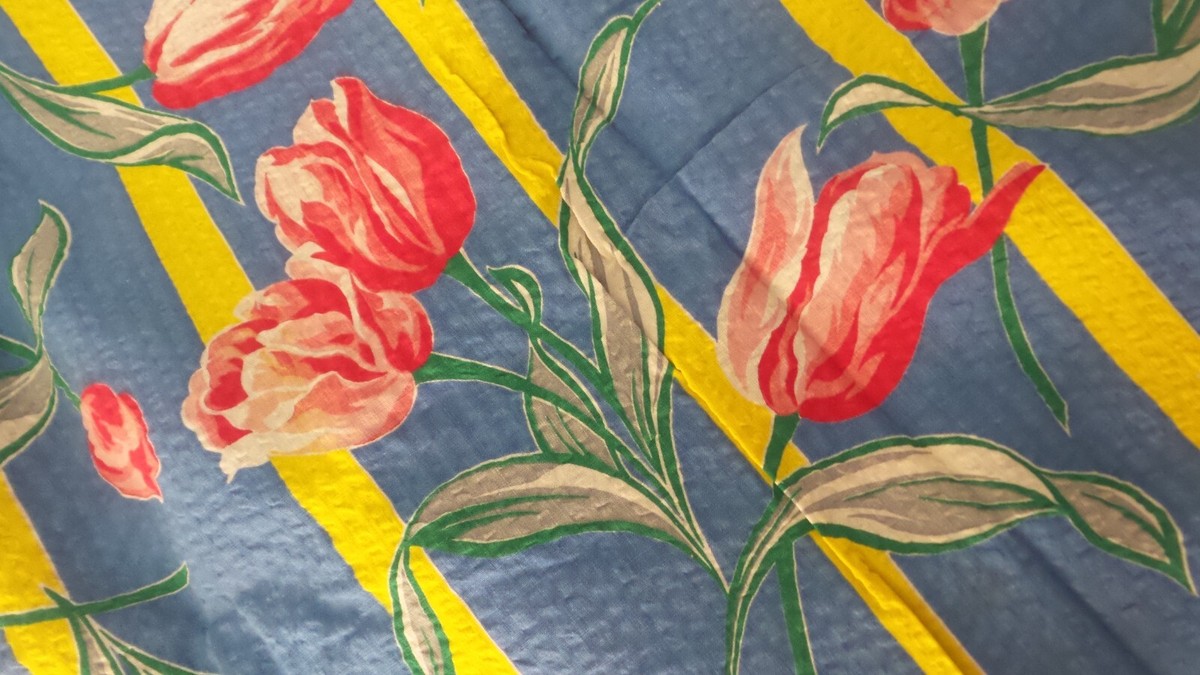 Vintage SEERSUCKER FABRIC 1 Yd/36