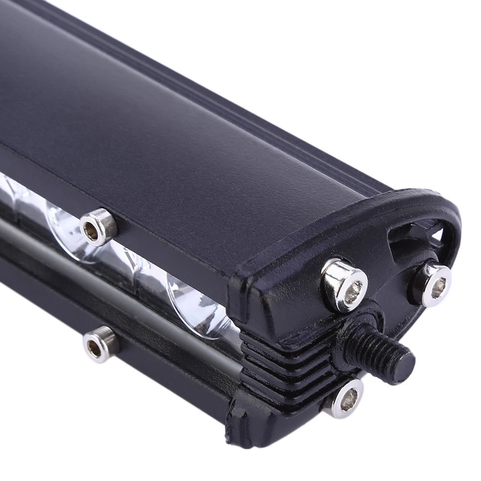  Barra de luz de trabajo LED delgada de punto amarillo de 18 W de 7 pulgadas de una fila lámpara todoterreno conducción Foto 3 de 4