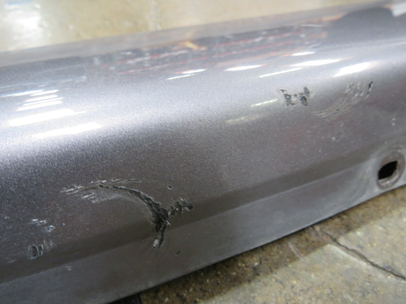 Maserati M138 Spyder, LH, Rocker Panel, Side Skirt, Cracked, Used, P/N 980001071