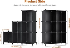 Homidec 6-Cube Storage Shelf, Storage Bookcase, Storage Cubes Organizer Cabinet