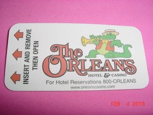 THE ORLEANS HOTEL & CASINO KEY CARD    HOTEL KEY CARD 