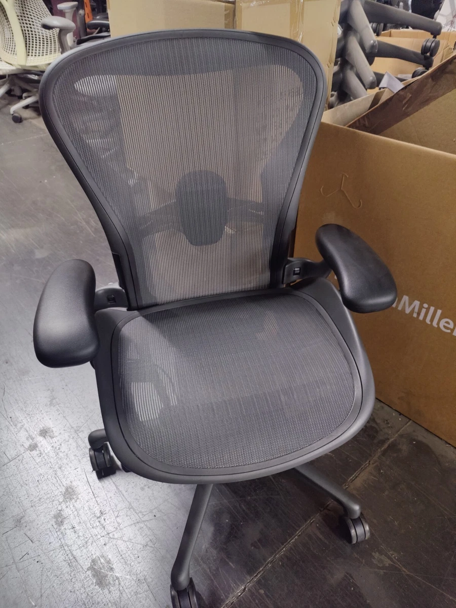 Herman Miller Aeron Mesh Desk Chair Small A fully adjustable lumbar black  mesh