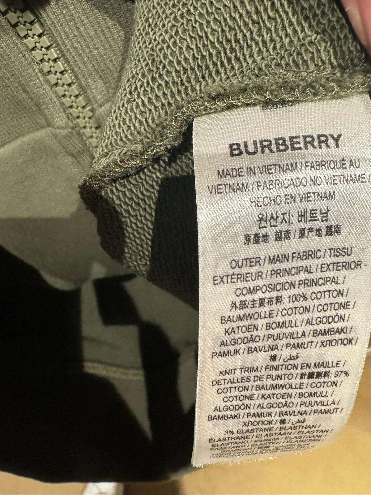 Burberry green Hoodie XL new with labels cotton Monogramma more size available