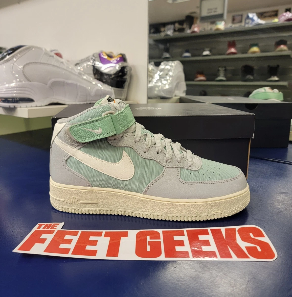 Nike Air Force 1 Mid Teal Grey Men Shoes Size 9.5 eBay