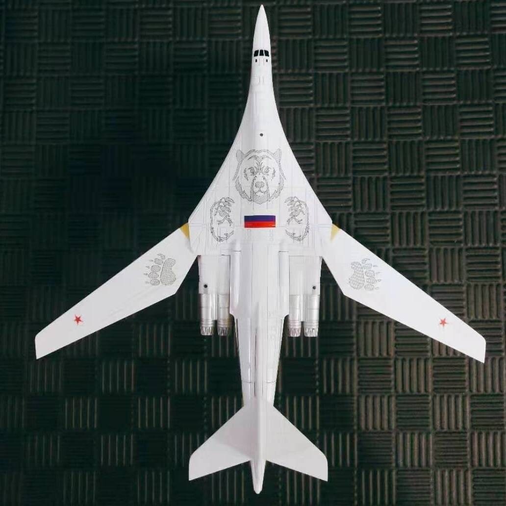WLTK 1/200 Russian TU-160 Strategic Bomber Bear Painting Diecast