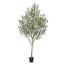 Artificial Olive Tree – Faux Olive Tree with UV Resistant Leaves - Tall 6ft