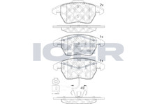Bremsbelagsatz Vorne Ate-System für Audi A1 A3 Cabrio TT Coupe Skoda ab 03->
