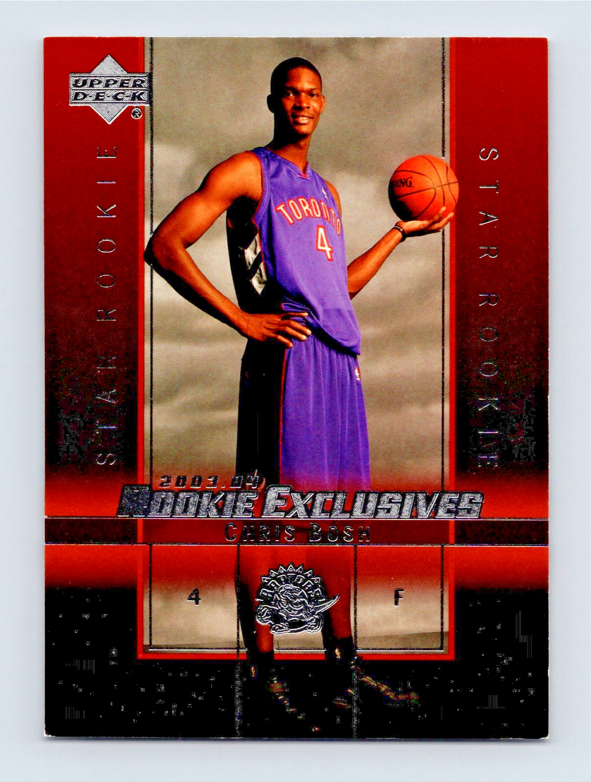 Chris Bosh 2003-04 Upper Deck Rookie Exclusives SR #4 RC HOF EX-NM C