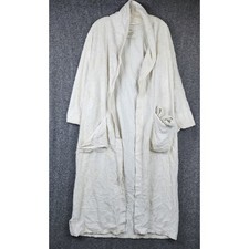 Victoria's Secret Robe Women Small White Vintage Textured Spa Long Made in USA