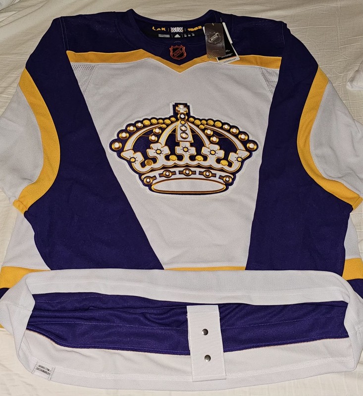 Adidas Authentic Los Angeles Kings Reverse Retro 2.0 NHL Hockey Jersey 52 NWT