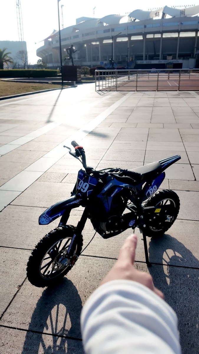 Gas Powered 49cc 4-Stroke Kids Off-Road Motorcycle, Front & Rear